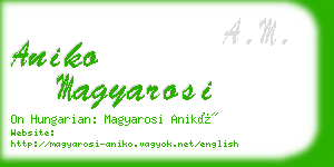 aniko magyarosi business card